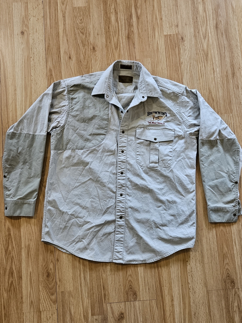 Vintage Browning Super Naturals Button-up Shooting Shirt w/ Shoulder Patch